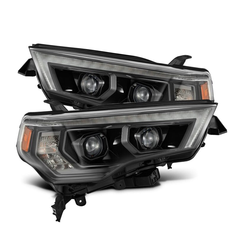 AlphaRex 14-20 Toyota 4Runner PRO-Series LED Proj Headlights Alpha-Black w/Sequential Signal/DRL Headlights AlphaRex