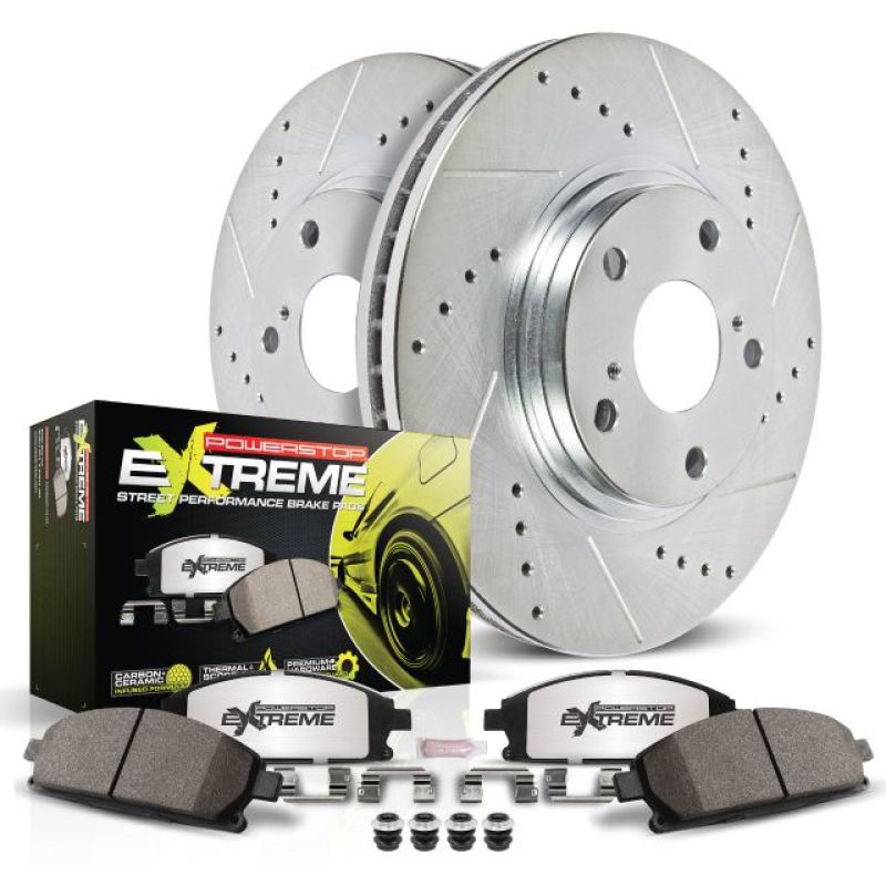 Power Stop 17-18 Audi RS3 Rear Z26 Street Warrior Brake Kit Brake Kits - Performance D&S PowerStop