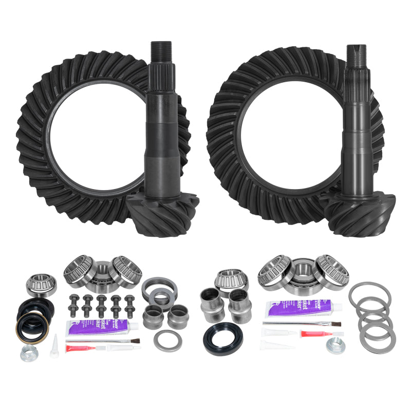 Yukon Ring & Pinion Gear Kit Front & Rear for Toyota 8.4/8IFS Diff (w/o Factory Locker) 5.29 Ratio Differential Install Kits Yukon Gear & Axle