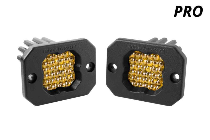 Diode Dynamics Stage Series C1 LED Pod Pro - Yellow Flood Flush ABL (Pair) Light Accessories and Wiring Diode Dynamics