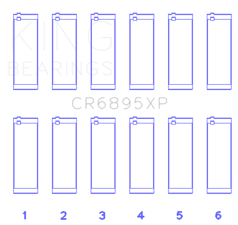 King Engine Bearings Ford EcoBoost 3.5L V6 Connecting Rod Bearing Set (Set of 6) Bearings King Engine Bearings