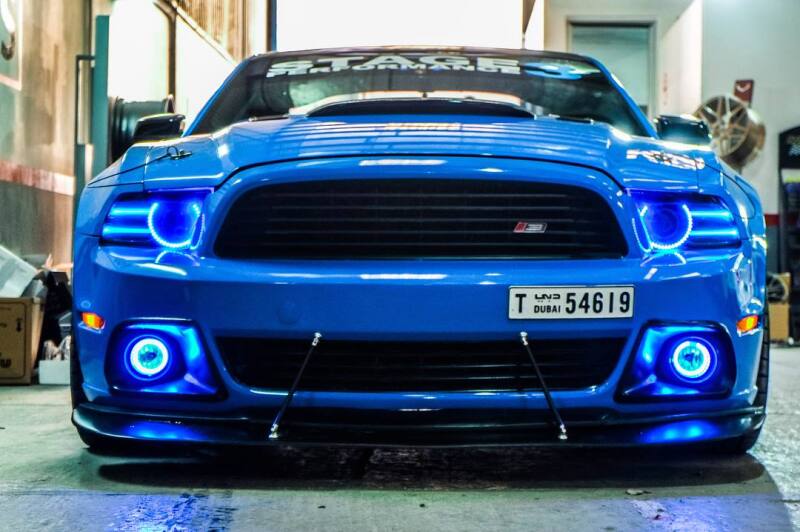 Oracle Ford Mustang 10-12 Halo Kit - Projector - ColorSHIFT w/ Simple Controller Headlights ORACLE Lighting