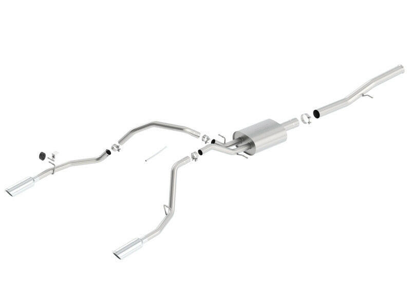 Borla 14 Silv/Sierra 1500 EC Std/CC Short 143.5in WB S-Type Single Split Rear Exit Cat-Back Exhaust Catback Borla