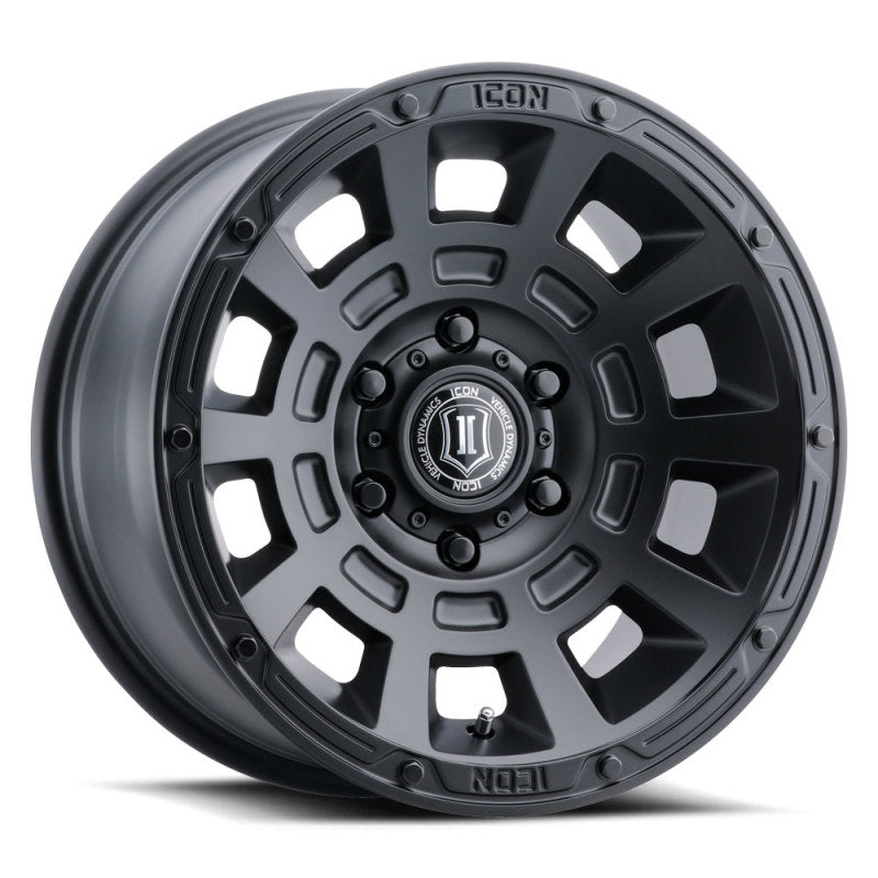 ICON Thrust 17x8.5 6x5.5 0mm Offset 4.75in BS Satin Black Wheel Wheels - Cast ICON