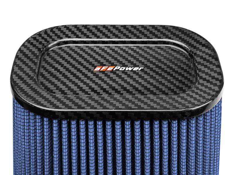 aFe Magnum FLOW Pro 5R Air Filter (5.5x 7.5)in F (9x 7)in B (5.8 x 3.8)in T (Carbon Fiber) x 10in H Air Filters - Universal Fit aFe