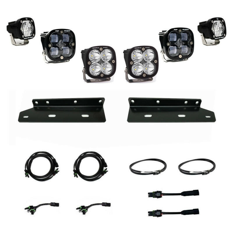 Baja Designs 2021+ Ford Raptor Aftermarket Pro Fog Pocket SAE Kit Fog Lights Baja Designs