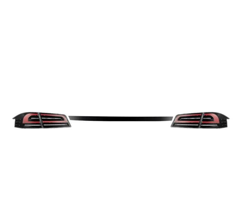 AlphaRex 12-21 Tesla Model S LUXX-Series LED Tail Lights - Black/Red Tail Lights AlphaRex