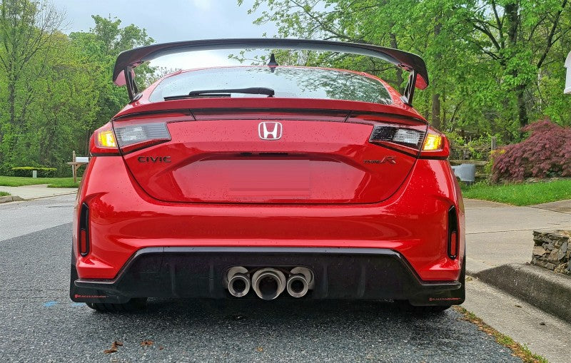 Rally Armor 23-25 Honda Civic Type R Black Mud Flap White Logo Mud Flaps Rally Armor