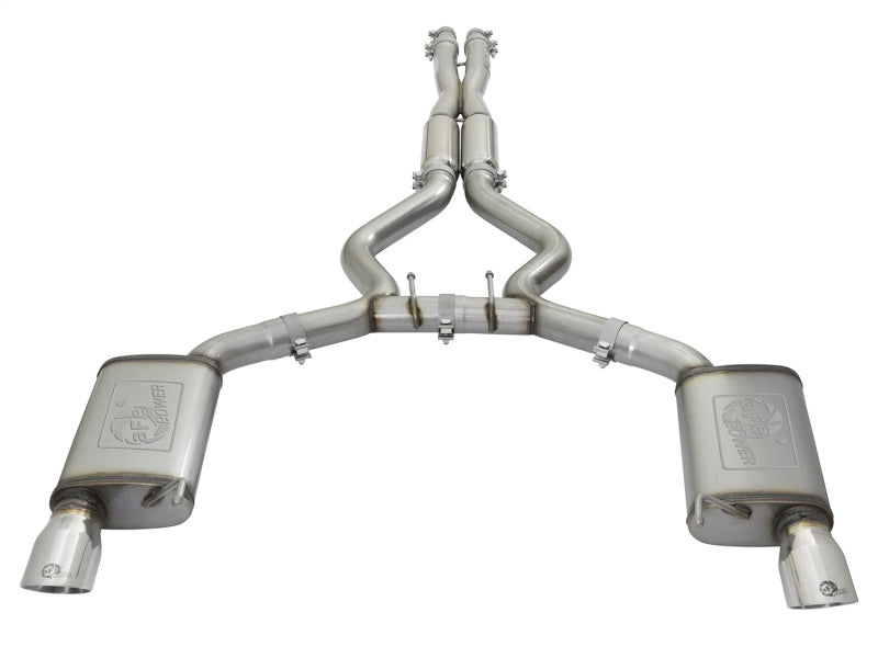 aFe MACHForce XP 3in Sport Tone Cat-Back Exhausts w/ Polished Tips 15-17 Ford Mustang V6/V8 Catback aFe