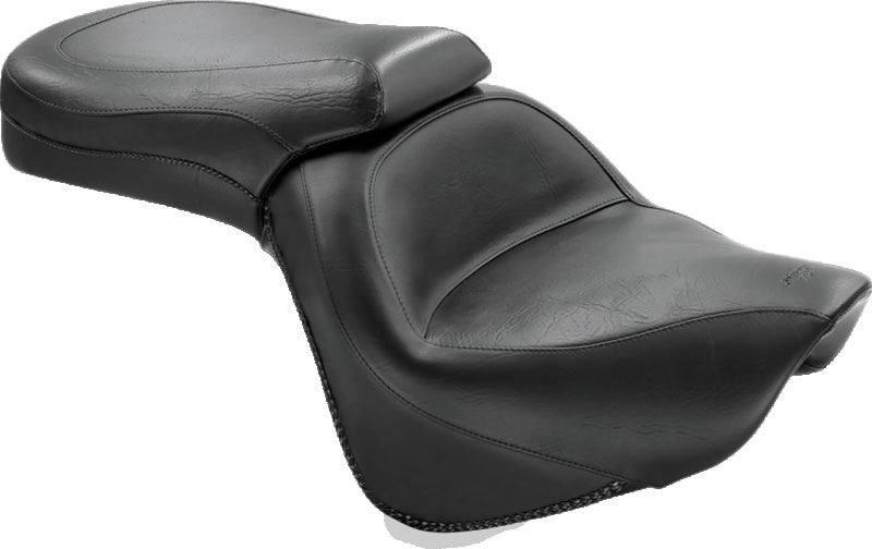 Mustang 06-21 Kawasaki Vulcan 900 Classic, Custom Standard Touring 1PC Seat - Black One-Piece Motorcycle Seats Mustang Motorcycle