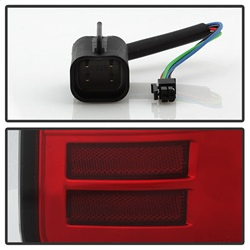 Spyder 13-14 Dodge Ram 1500 LED Tail Lights - Red Clear ALT-YD-DRAM13V2-LED-RC Tail Lights SPYDER