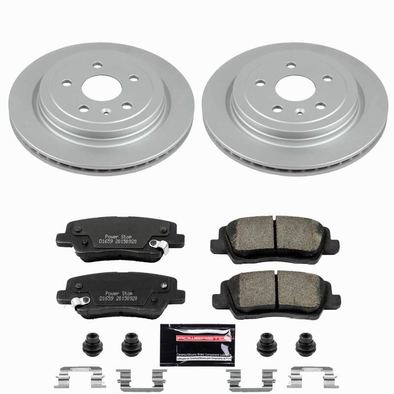 Power Stop 14-19 Cadillac CTS Rear Z23 Coated Brake Kit Brake Kits - Performance D&S PowerStop