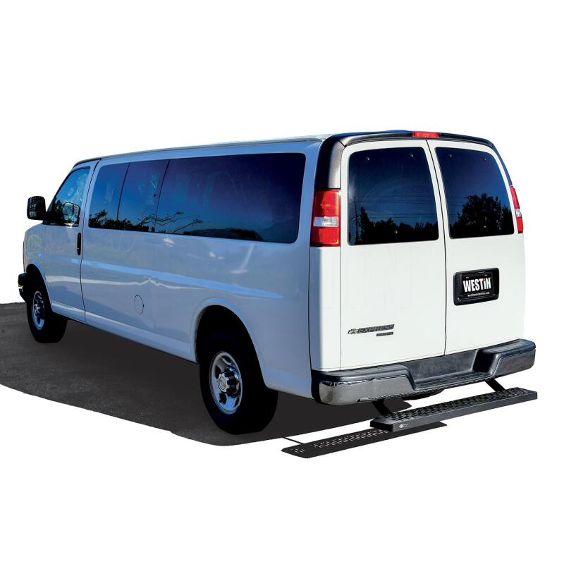 Westin Ford Transit Van 150/250/350 (Single 54in. Pass Door) Grate Steps Running Boards - Tex. Blk Running Boards Westin
