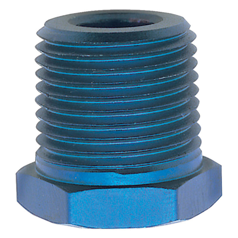 Russell Performance 1/2in Male to 3/8in Female Pipe Bushing Reducer (Blue) Fittings Russell