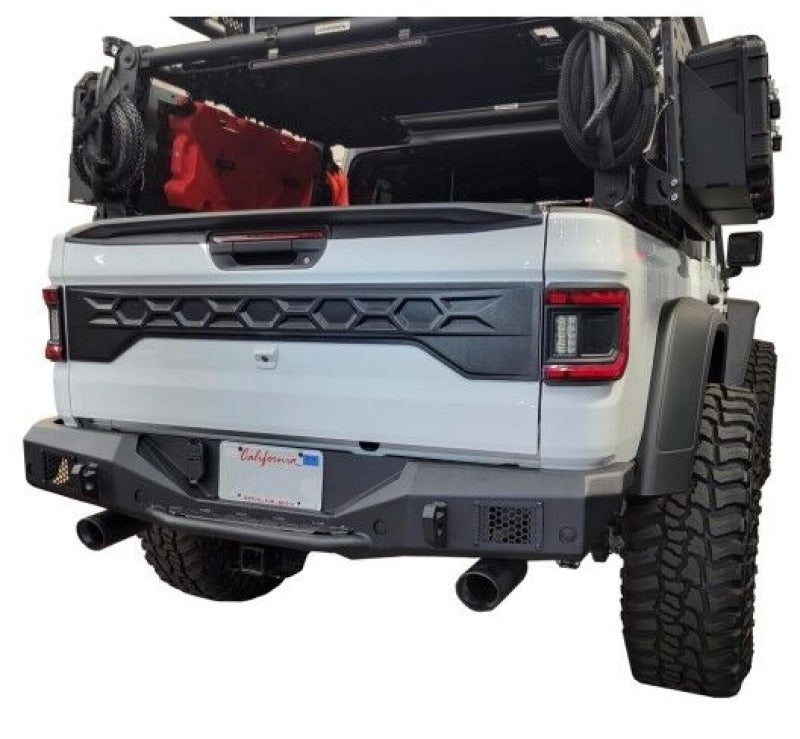 Go Rhino 20-26 Jeep Gladiator JT Crew Cab Rockline Rear Full Width Bumper - Tex. Blk Bumpers - Steel Go Rhino