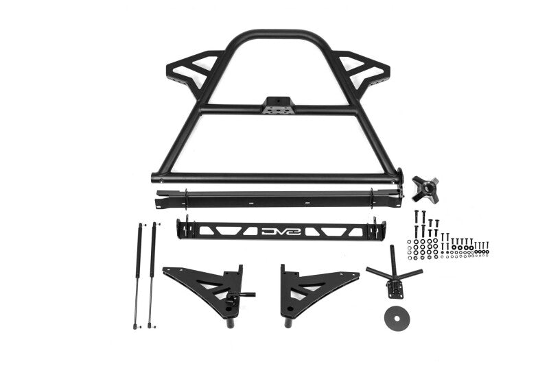 DV8 Offroad 2020+ Jeep Gladiator JT Adjustable In-Bed Tire Carrier Chase Racks DV8 Offroad