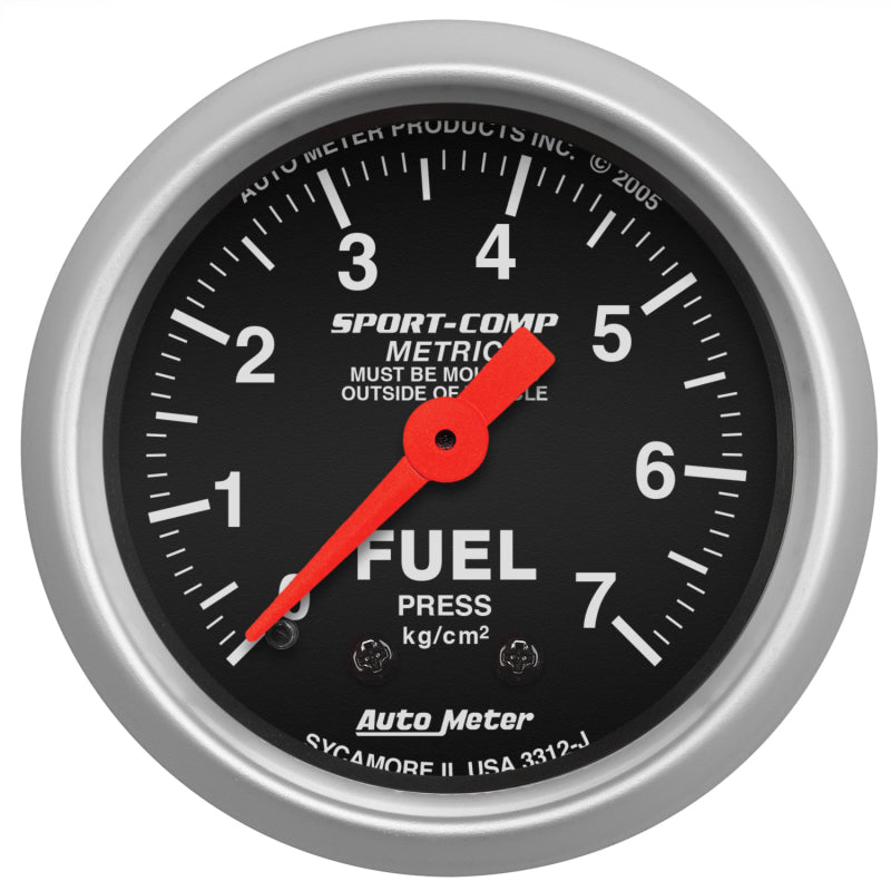 Autometer Sport-Comp 52mm METRIC Fuel Pressure Mechanical Gauge Gauges AutoMeter