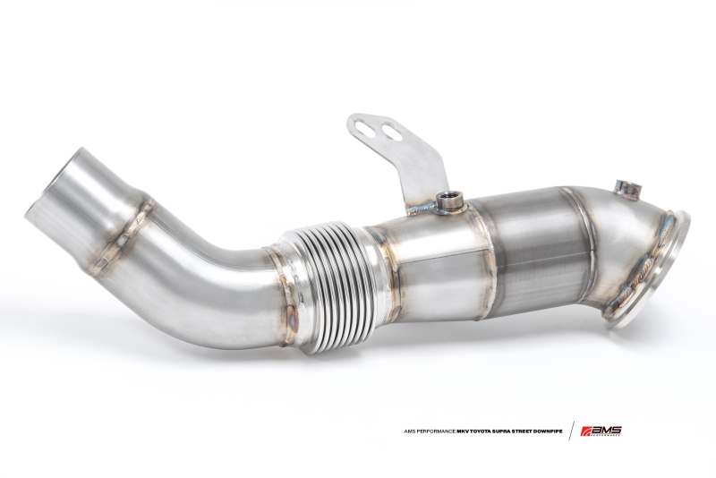 AMS Performance 2020+ Toyota Supra A90 Street Downpipe w/GESI Catalytic Converter Downpipes AMS