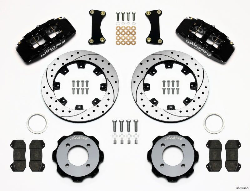 Wilwood Dynapro 6 Front Hat Kit 12.19in Drilled 2011 Fiesta Big Brake Kits Wilwood