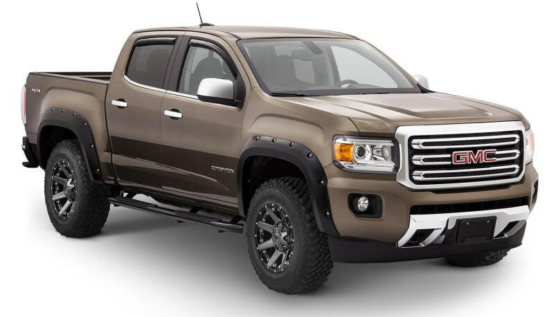 Bushwacker 15-18 GMC Canyon Pocket Style Flares 4pc 5ft Bed - Black Fender Flares Bushwacker