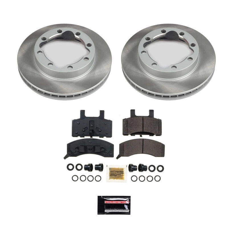 Power Stop 88-00 GMC K3500 Front Semi-Coated Rotor Kit Brake Kits - Performance Blank PowerStop