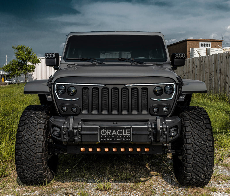 ORACLE Lighting 18-22 Jeep Wrangler JL Skid Plate w/ Integr LED Emitters - Amber Skid Plates ORACLE Lighting