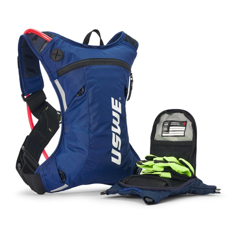 USWE Moto Hydro Hydration Pack 3L - Factory Blue Bags - Hydration Packs USWE