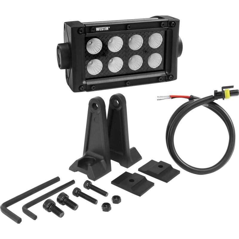 Westin B-FORCE LED Light Bar Double Row 4 inch Flood w/3W Cree - Black Light Bars & Cubes Westin