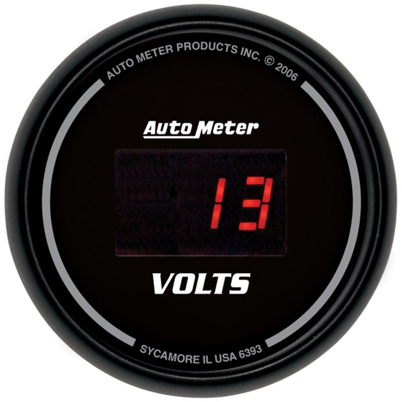 Autometer Black 52.4mm 8-18 Volts Digital Voltmeter Gauge Gauges AutoMeter