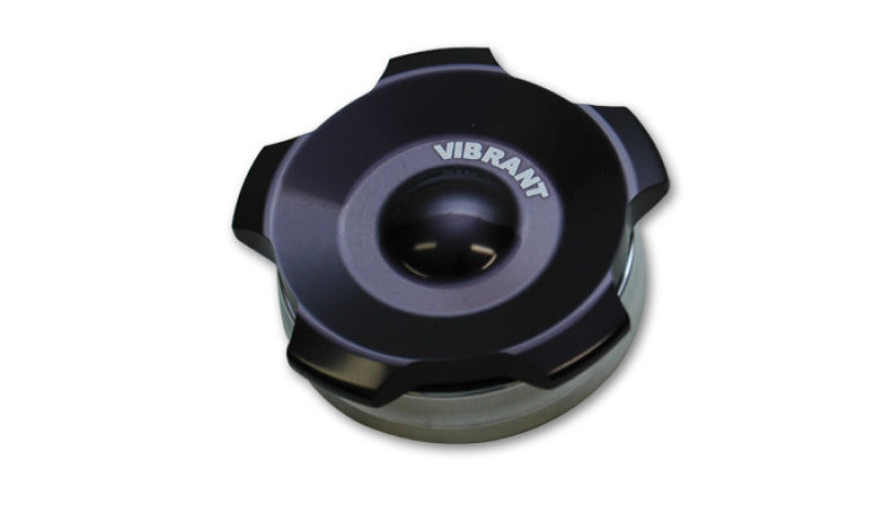 Vibrant 2in OD Aluminum Weld Bungs w/ Anodized Black Aluminum Threaded Cap (incl. O-Ring) Bungs Vibrant