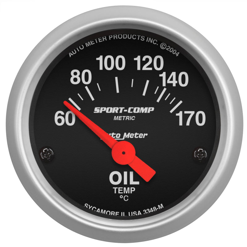 Autometer Sport-Comp 52mm 60-170 Degree Short Sweep Electronic Oil Temperature Gauge Gauges AutoMeter