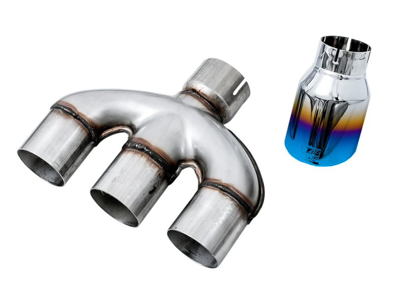 AWE 17-20 Honda Civic Si Dual-to-Triple Vapor Blue Tip Conversion Tips AWE Tuning