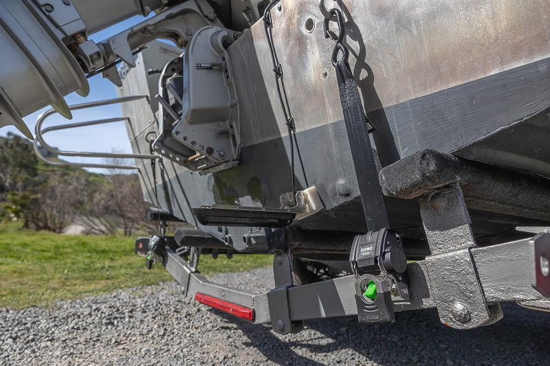 Rhino USA Retractable Transom Straps (2 Pack-Black) Tow Straps Rhino USA