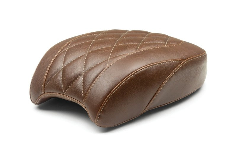 Mustang 18-21 Harley Heritage Classic, Deluxe Wide Tripper Passenger Seat Diamond Stitch - Brown Passenger Motorcycle Seats Mustang Motorcycle