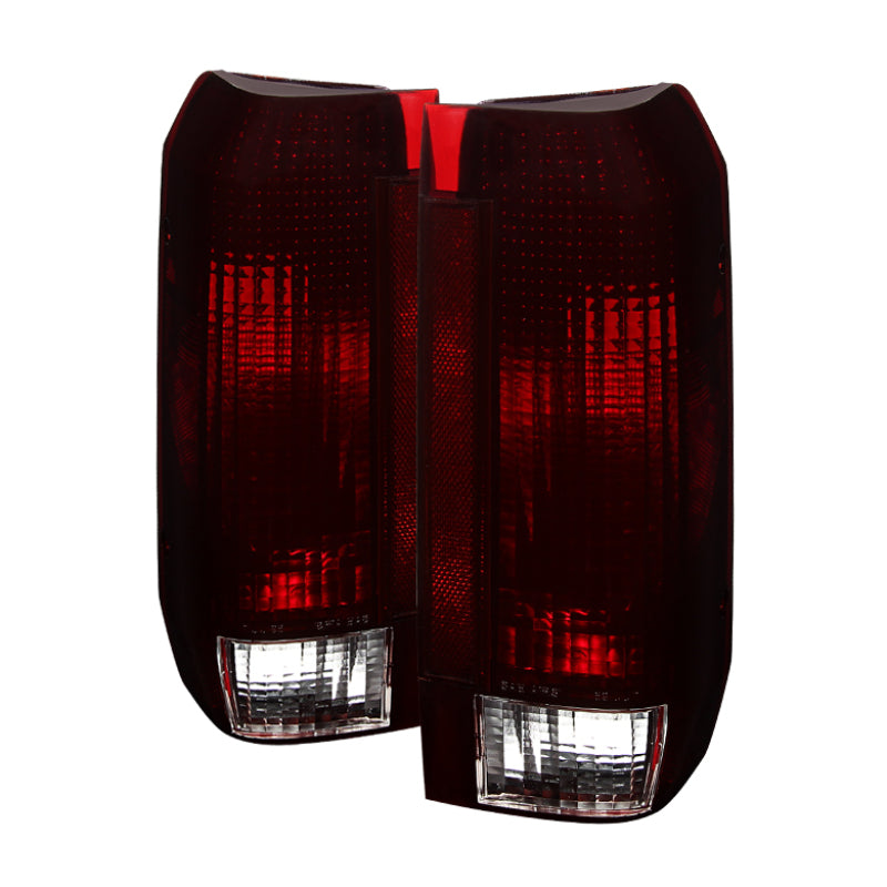 xTune Ford Bronco F150 F250 F350 F450 92-96 OE Style Tail Lights Red Smoked ALT-JH-FB92-OE-RSM Tail Lights SPYDER
