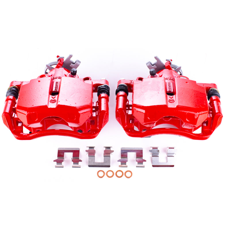 Power Stop 06-11 Buick Lucerne Rear Red Calipers w/Brackets - Pair Brake Calipers - Perf PowerStop