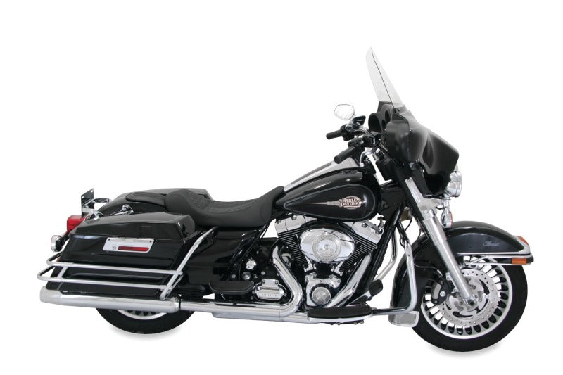 Mustang 08-21 Harley Electra Glide Std,Rd Glide,Rd King,Str Glide Solo Seat w/Diamond Stitch - Black Solo Motorcycle Seats Mustang Motorcycle