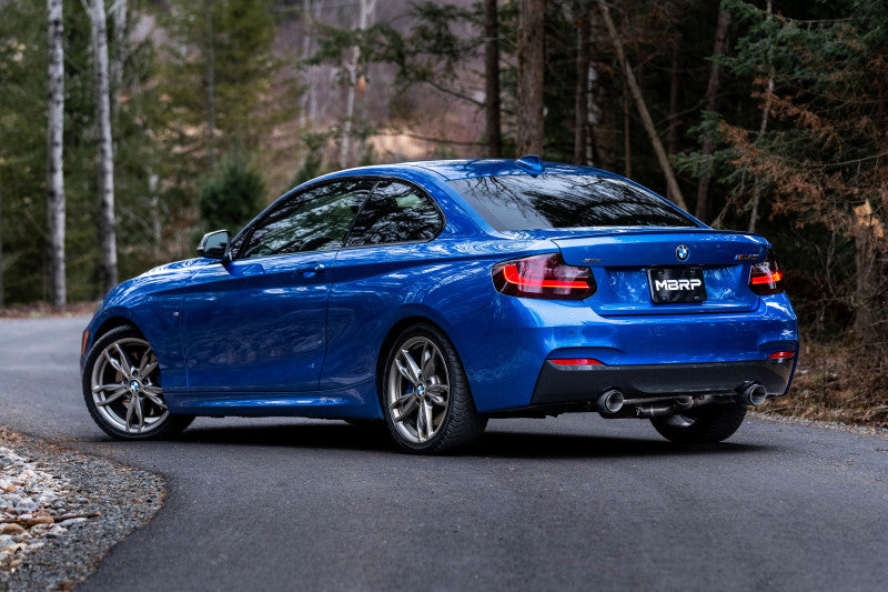 MBRP 17-21 BMW M240I 3.0L 3in Axle Back Dual Rear Exit w/ T304 SS Carbon Fiber Tips (Street Version) Axle Back MBRP