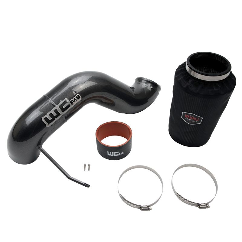 Wehrli 03-07 Dodge 5.9L Cummins 4in Intake Kit - WCFab Grey Cold Air Intakes Wehrli