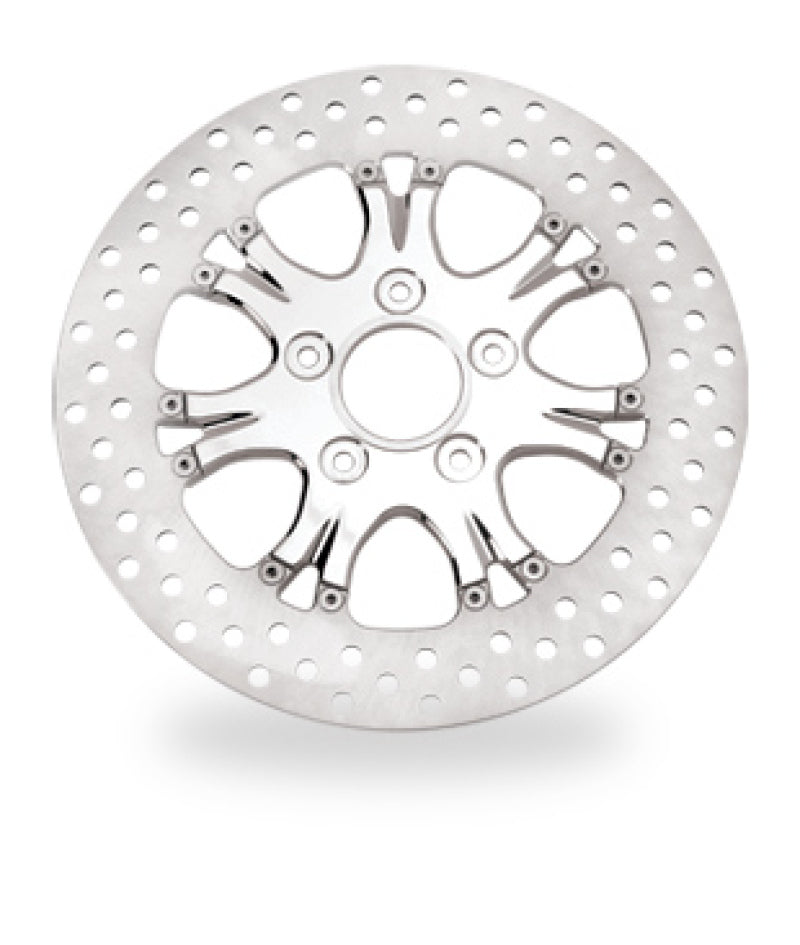 Performance Machine Disc/Carr 11.8 Heathen Rr - Chrome Brake Rotors - Drilled Performance Machine