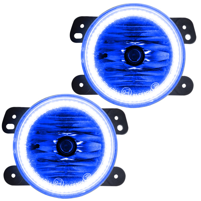 Oracle Lighting 07-09 Jeep Wrangler JK Pre-Assembled LED Halo Fog Lights -Blue Fog Lights ORACLE Lighting