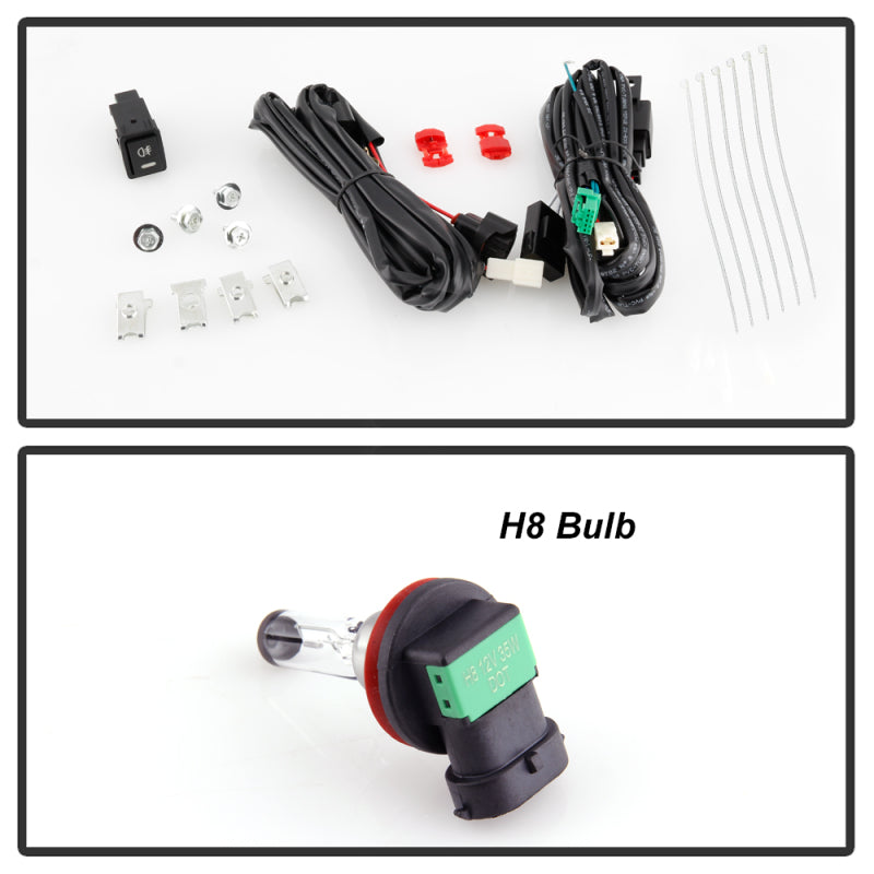 Spyder Nissan Kicks 2018-2020 OEM Style Fog Lights W/OEM Fit Switch - Bulb-H8(Included) - Clear Fog Lights SPYDER