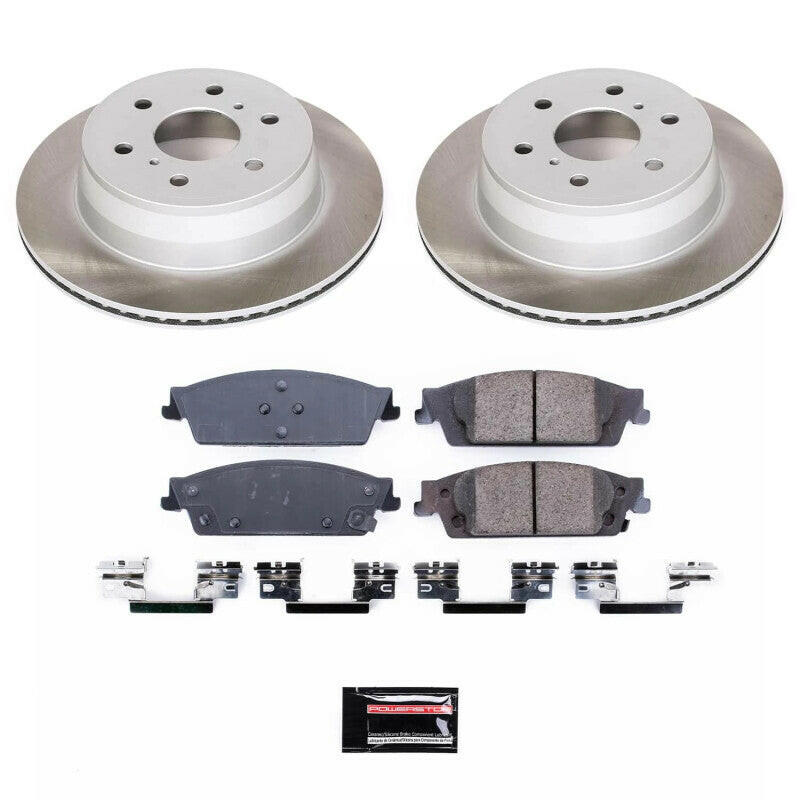 Power Stop 15-20 GMC Yukon XL Rear Semi-Coated Rotor Kit Brake Kits - Performance Blank PowerStop