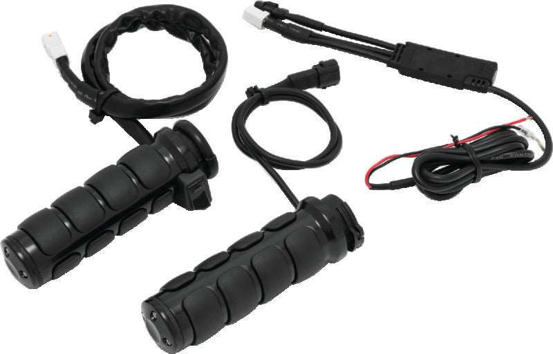 Kuryakyn Heated ISO Grips Dual Cable Gloss Black Grips Kuryakyn