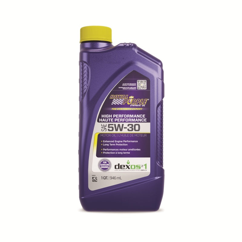 Royal Purple Synthetic High Performance 5W-30 Motor Oil (Canada) - 1 Quart Motor Oils Royal Purple