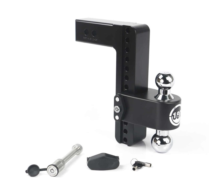 Weigh Safe 180 Hitch 10in Drop Hitch & 2.5in Shank (10K/18.5K GTWR) w/WS05 - Black Cerakote Hitch Ball Mounts Weigh Safe