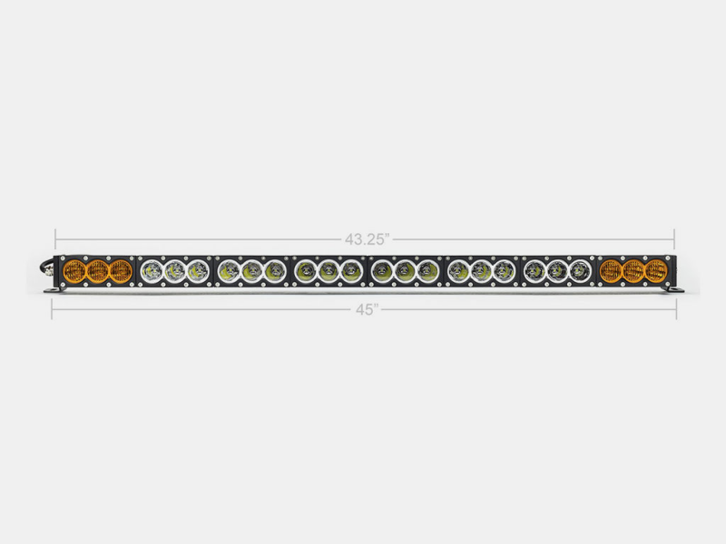 Cali Raised 43 Amber/White Dual Function Led Bar - Dual Function Wire Harness/SQ Dual Function Swit Switch Panels Cali Raised LED