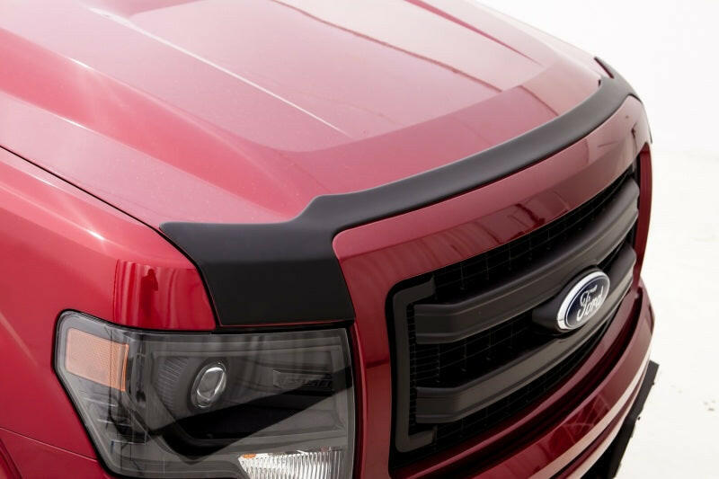AVS 17-18 Ford F-150 Raptor Aeroskin Low Profile Hood Shield - Matte Black Hood Deflectors AVS