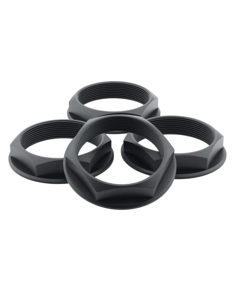 fifteen52 Super Touring Nut V2 - Anodized Black w/ Satin Clear - Set of 4 Wheel Center Caps fifteen52