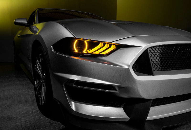 Oracle Lighting 18-23 Ford Mustang Dynamic ColorSHIFT LED Headlights - Black Series Headlights ORACLE Lighting